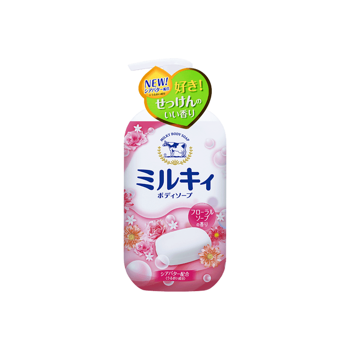 COW Milky Body Soap Relax Floral Fragrance Pumps 550ml