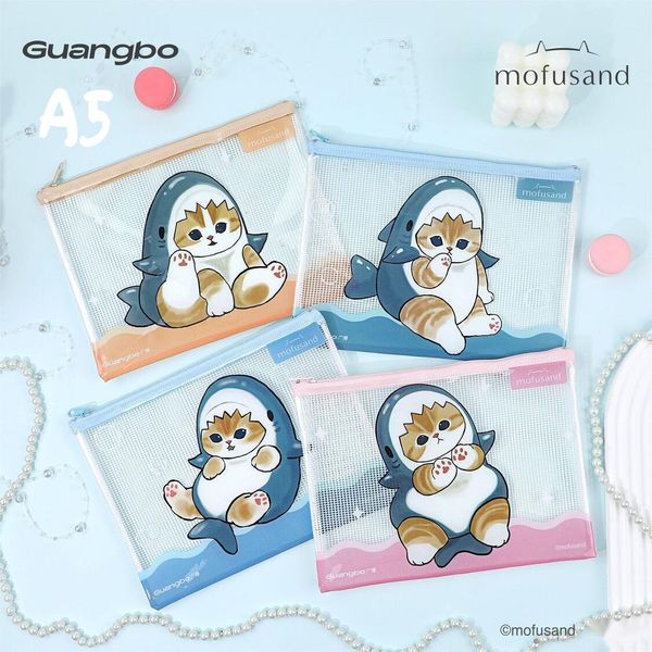 Mofusand A5 Grid Zipper Pencil Case