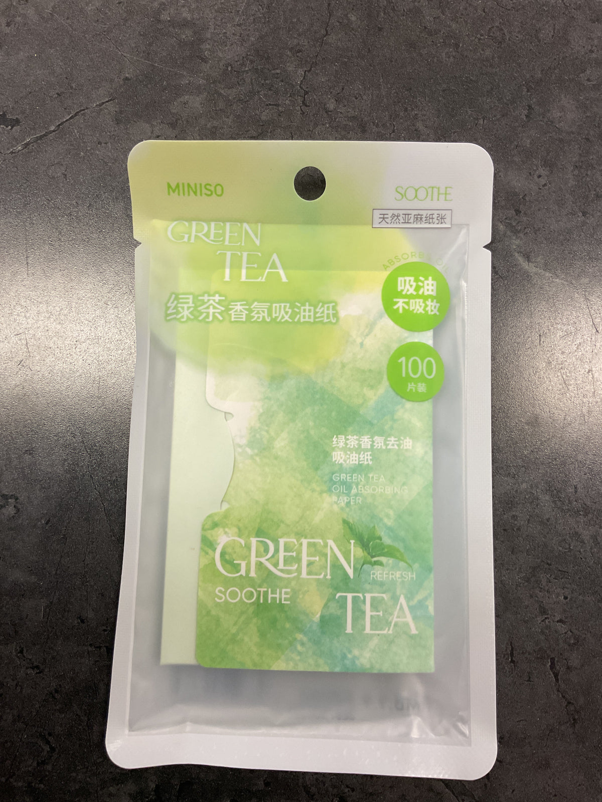 Green Tea Oil Remove Paper