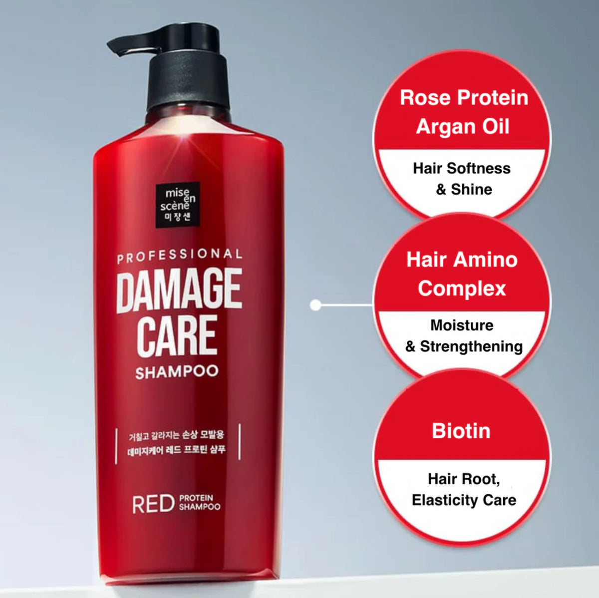 Mise en Scene Professional Damage Care RED Rose Protein Shampoo, 680ml