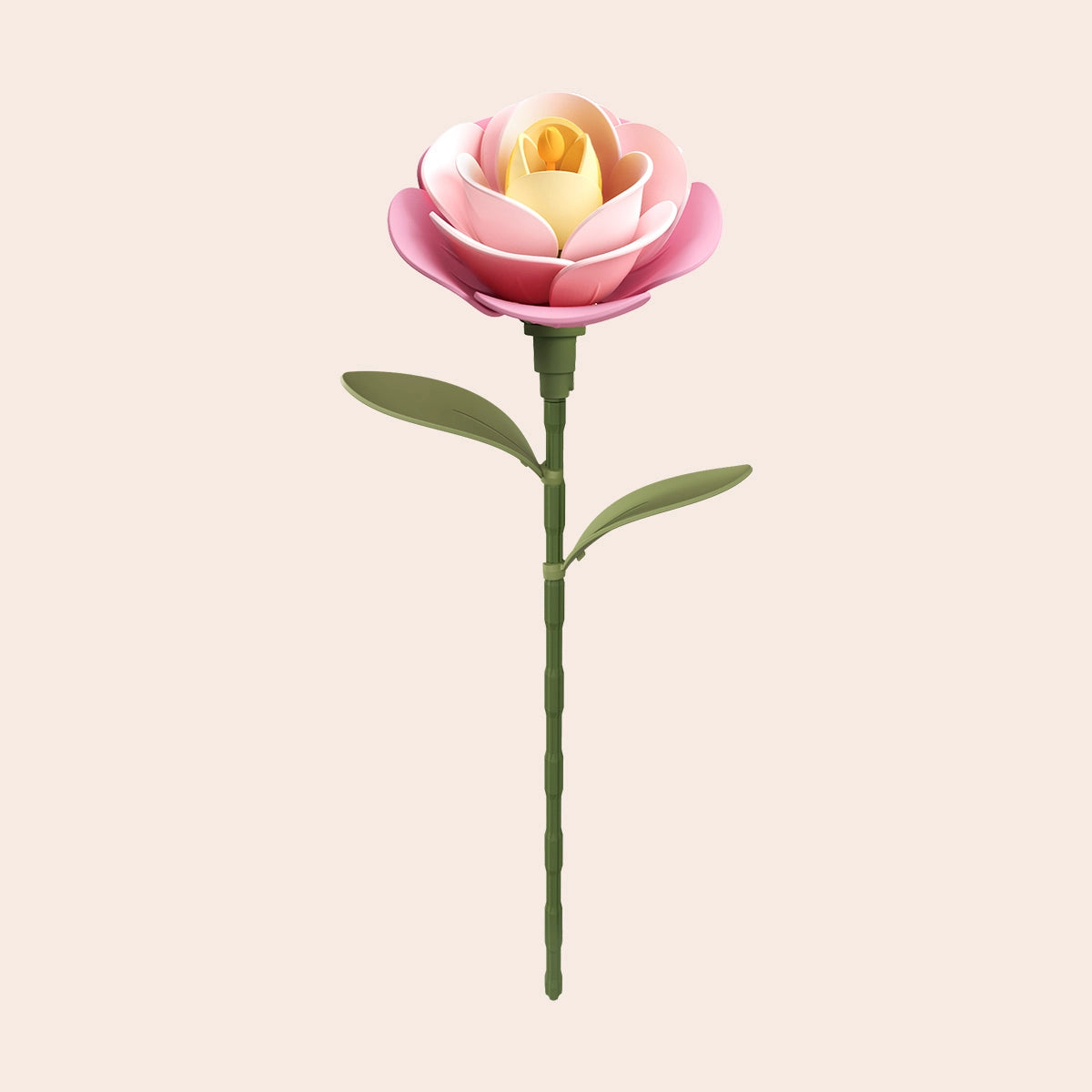 ROKR Single Flower Floral Art DIY 3D Puzzle-Pink Camellia