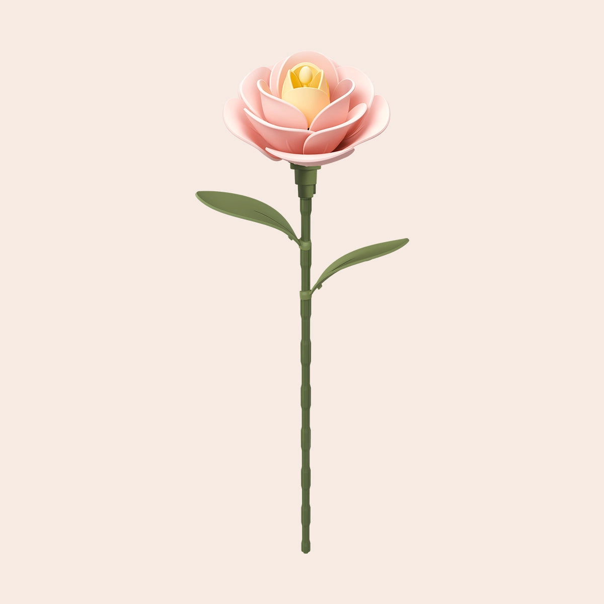 ROKR Single Flower Floral Art DIY 3D Puzzle-Light Pink Camellia
