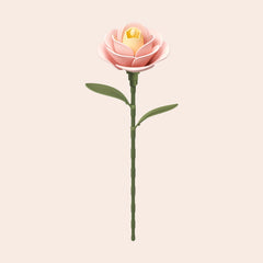 ROKR Single Flower Floral Art DIY 3D Puzzle-Light Pink Camellia