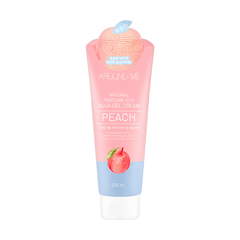 AROUND ME Peach-Scented Body Gel Natural Perfume Vita Agua Gel -7.78 fl oz #PeachType: Body Gel-For Oilly Skin