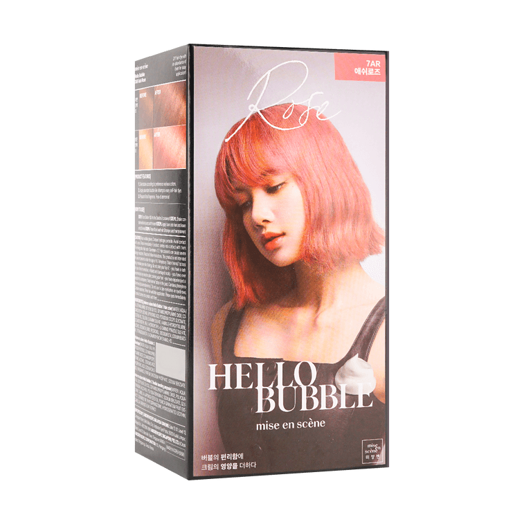 Amore Pacific MISE EN SCENE Hello Bubble Foam Hair Color  Rose Pink