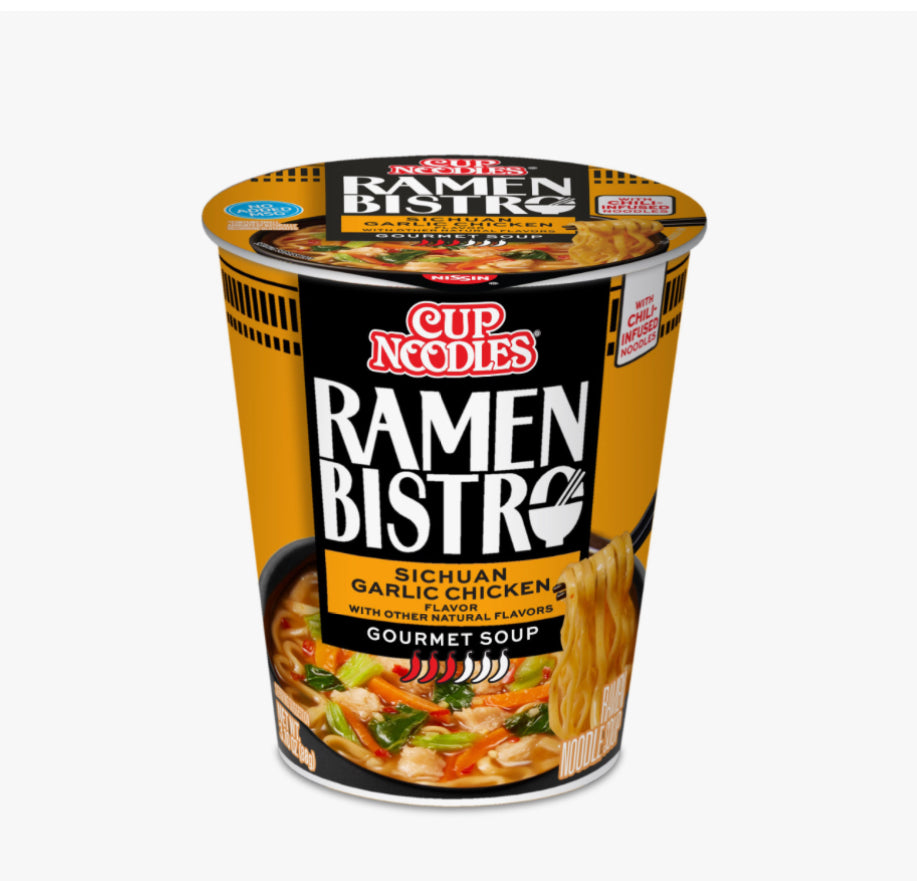 NISSIN FOODS CUP NOODLE RAMEN BISTRO SICHUAN GARLIC CHICKEN