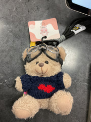 Bear goggles key chain