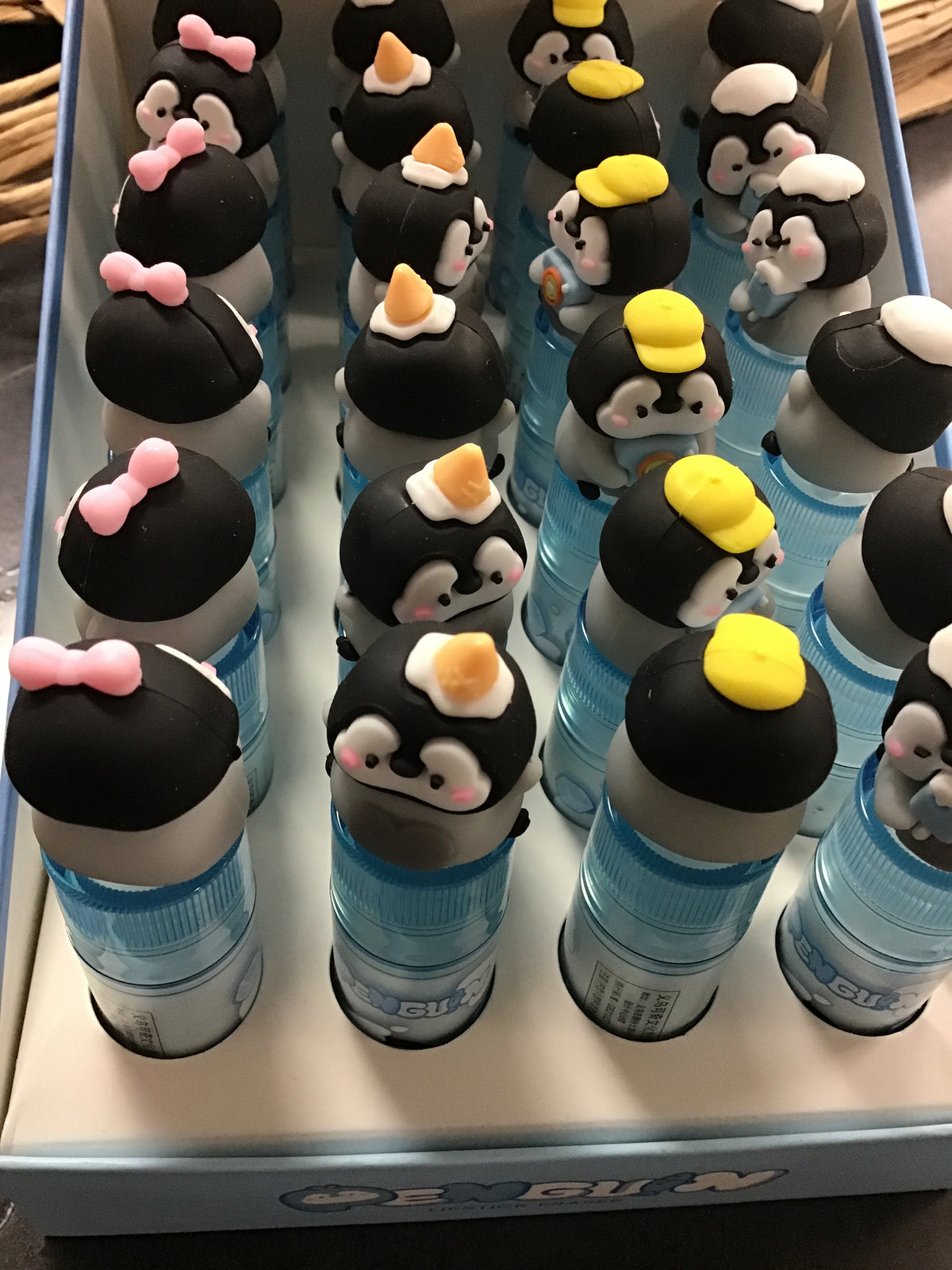 Lipstick penguin eraser