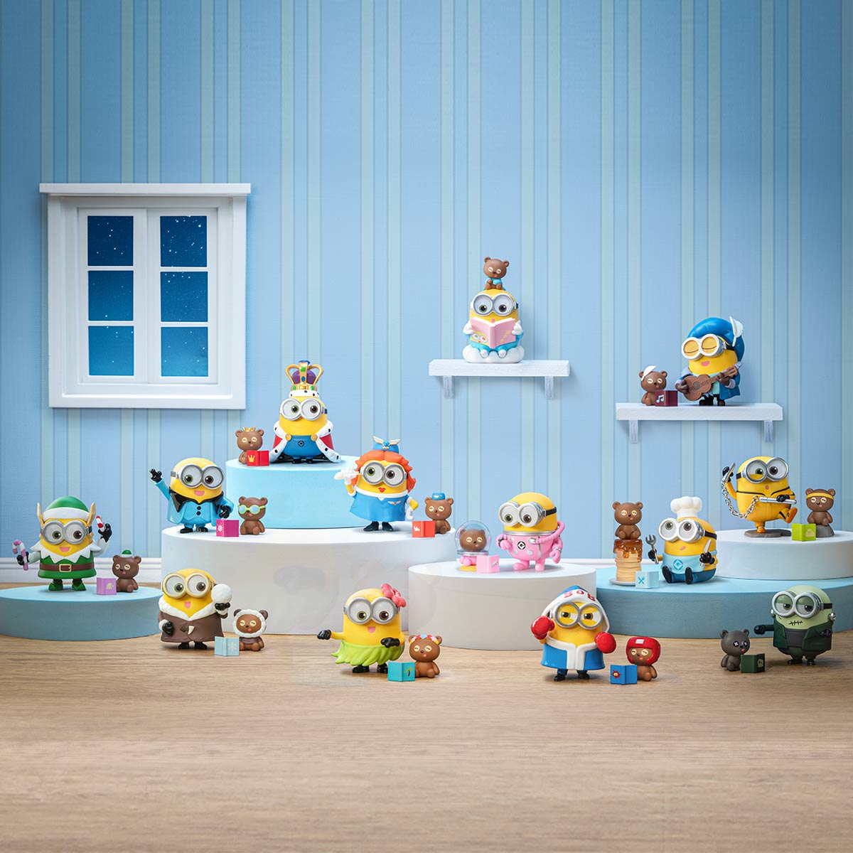 Minions Bedtime Stories by Bob and Tim Series Figures blind box