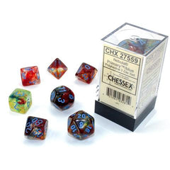 Chessex Nebula Primary Turquoise Luminary 7 Die Set