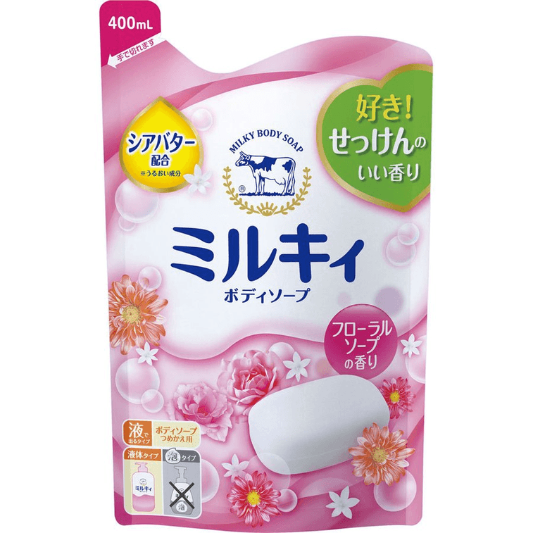 COW Milk Soap Kyoshinsha Milky Body Soap Relaxing Floral Fragrance Refill 400mlL