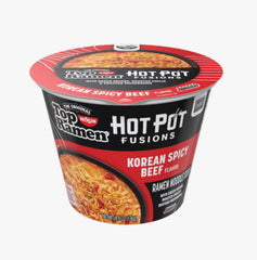 NISSIN FOODS TOP RAMEN CUP RAMEN HOT POT FUSIONS KOREAN SPICY BEEF