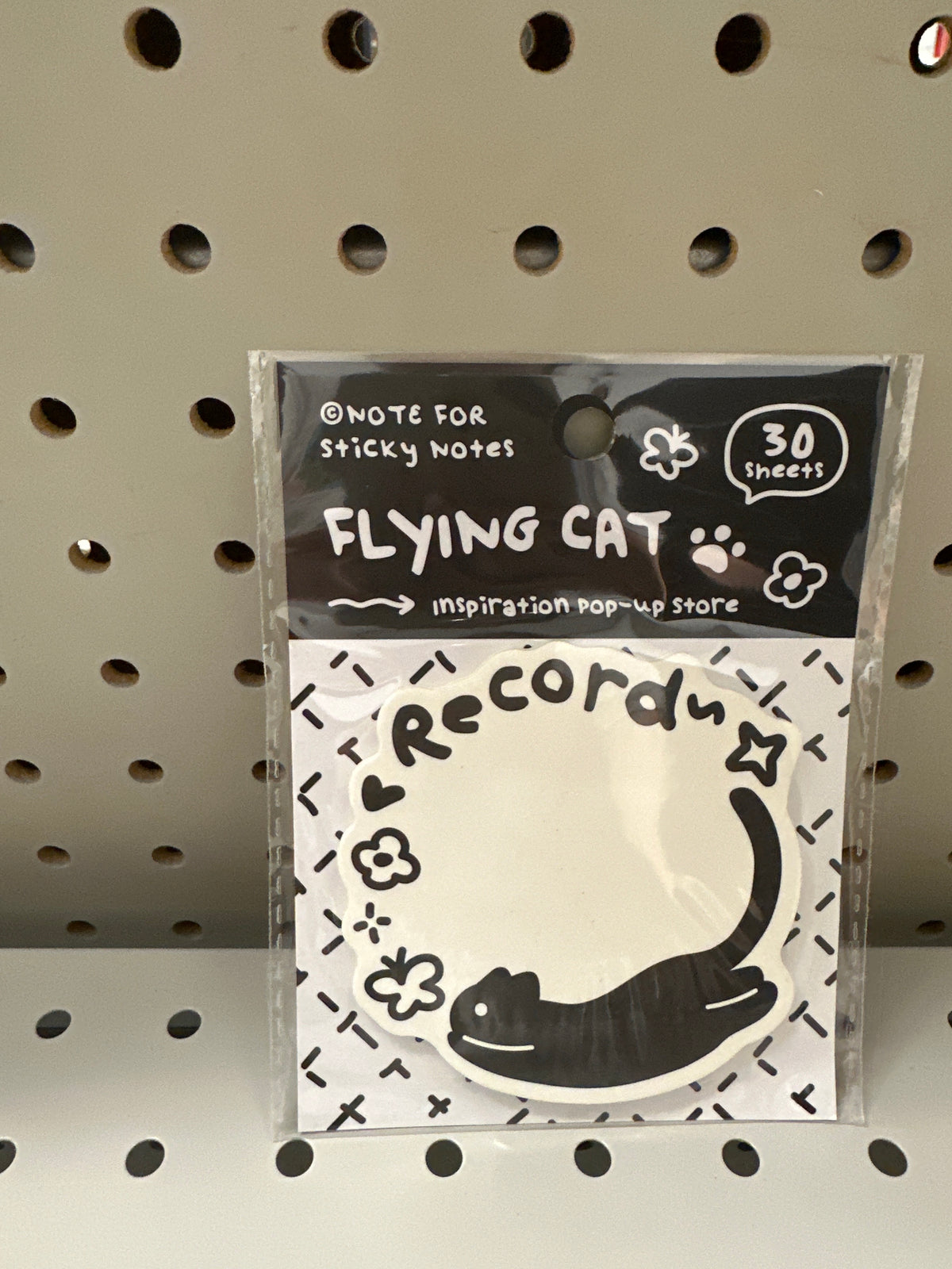 Flying cat sticky notes