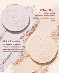 FLOWER KNOWS Strawberry Cupid Pressed Powder Color –Color – 01 Soft Lavender
