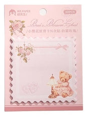 Bear Flower Box Cream Rose Post-it note