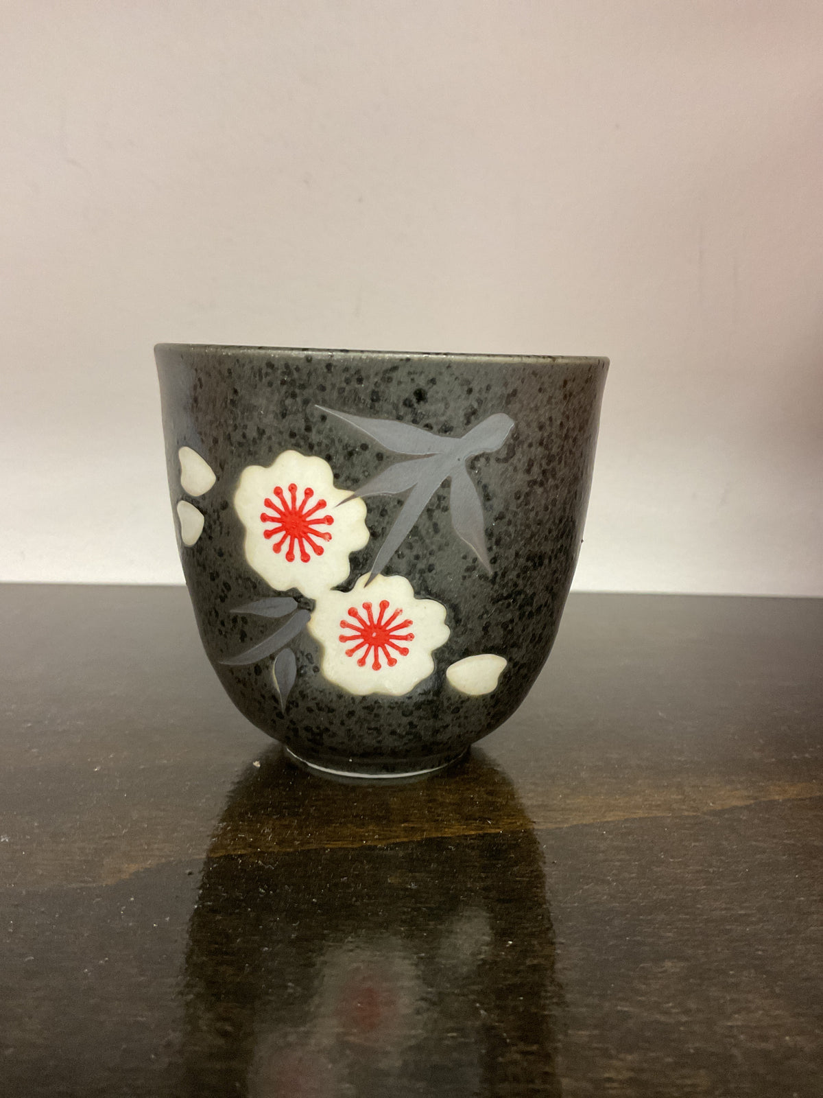 Black Sakura Sake Cup