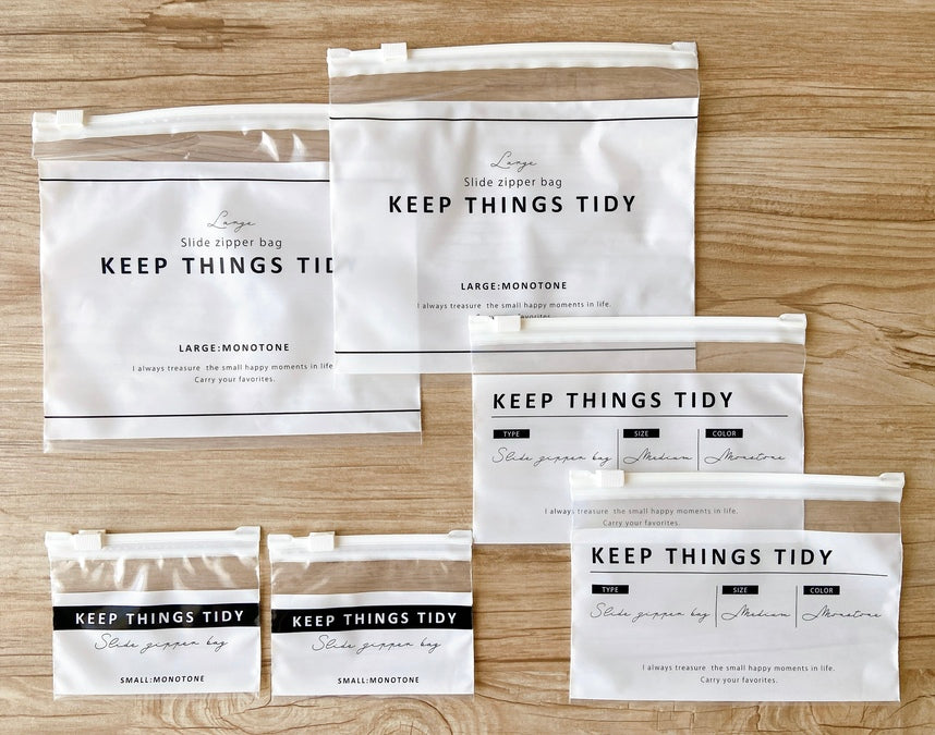 Slide zipper bag 6 sheets (SML)