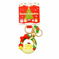 Sanrio Christmas Wreath Series Keychain - Pompompurin