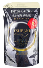 TSUBAKI Black Camellia Luxury Black Ion Repair Strong EX Hair Conditioner Refill 10.14 fl oz [2024 New Version]