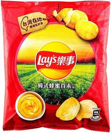Lay's potato chips Korean honey mustard flavor