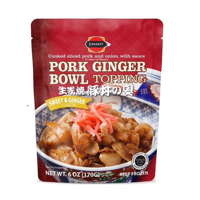 J-BASKET PORK GINGER BOWL TOPPING SHOGA YAKI 6OZ