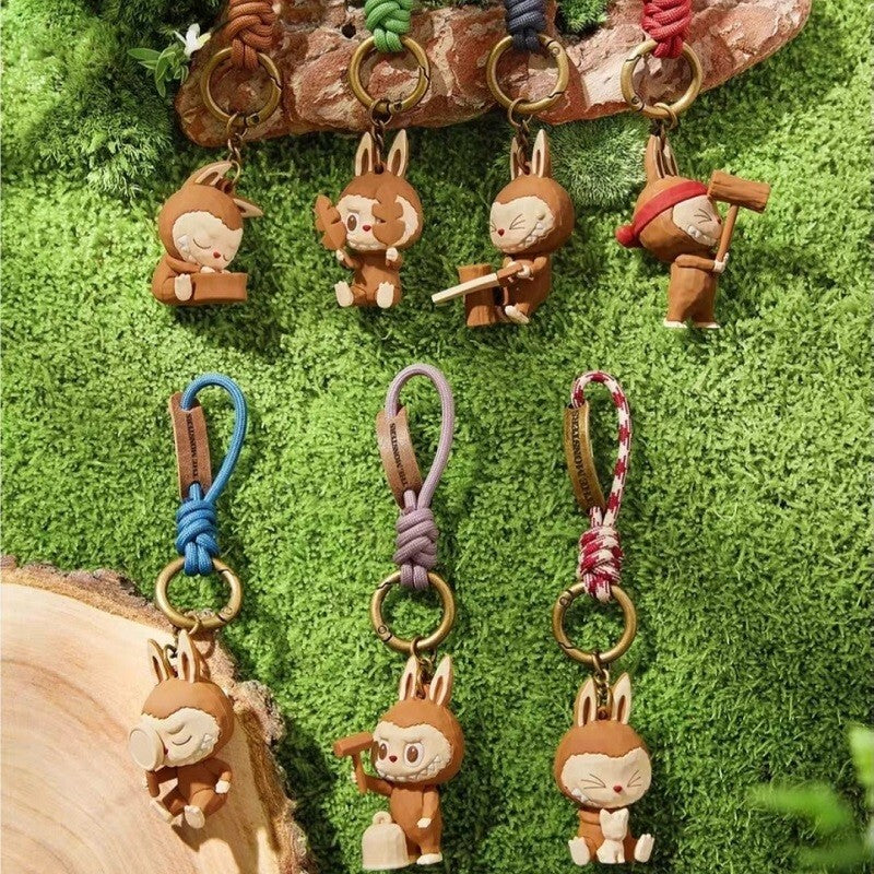 POP LAND LABUBU Timber Workshop Series Key chain Blind Box