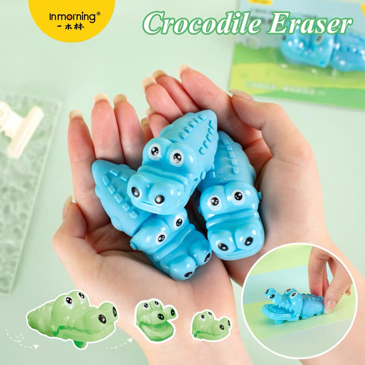 Blue Crocodile Eraser