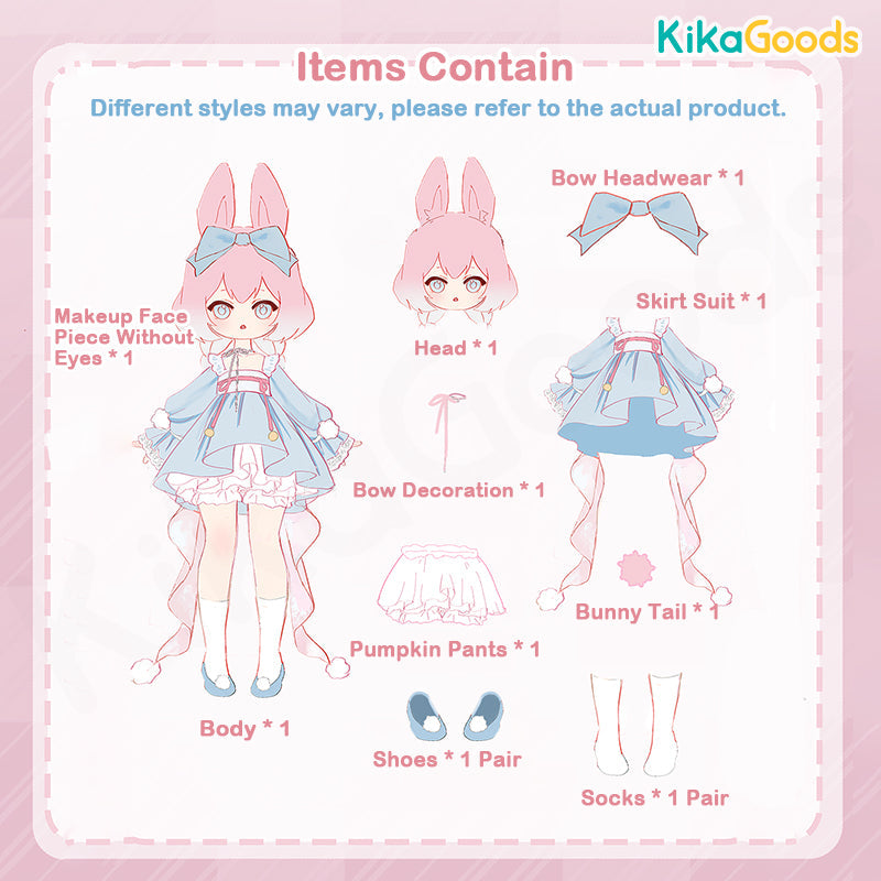 Moon Jumping Time Bunny Series 1/12 Action Figure BJD Inedible Doll Blind Box
