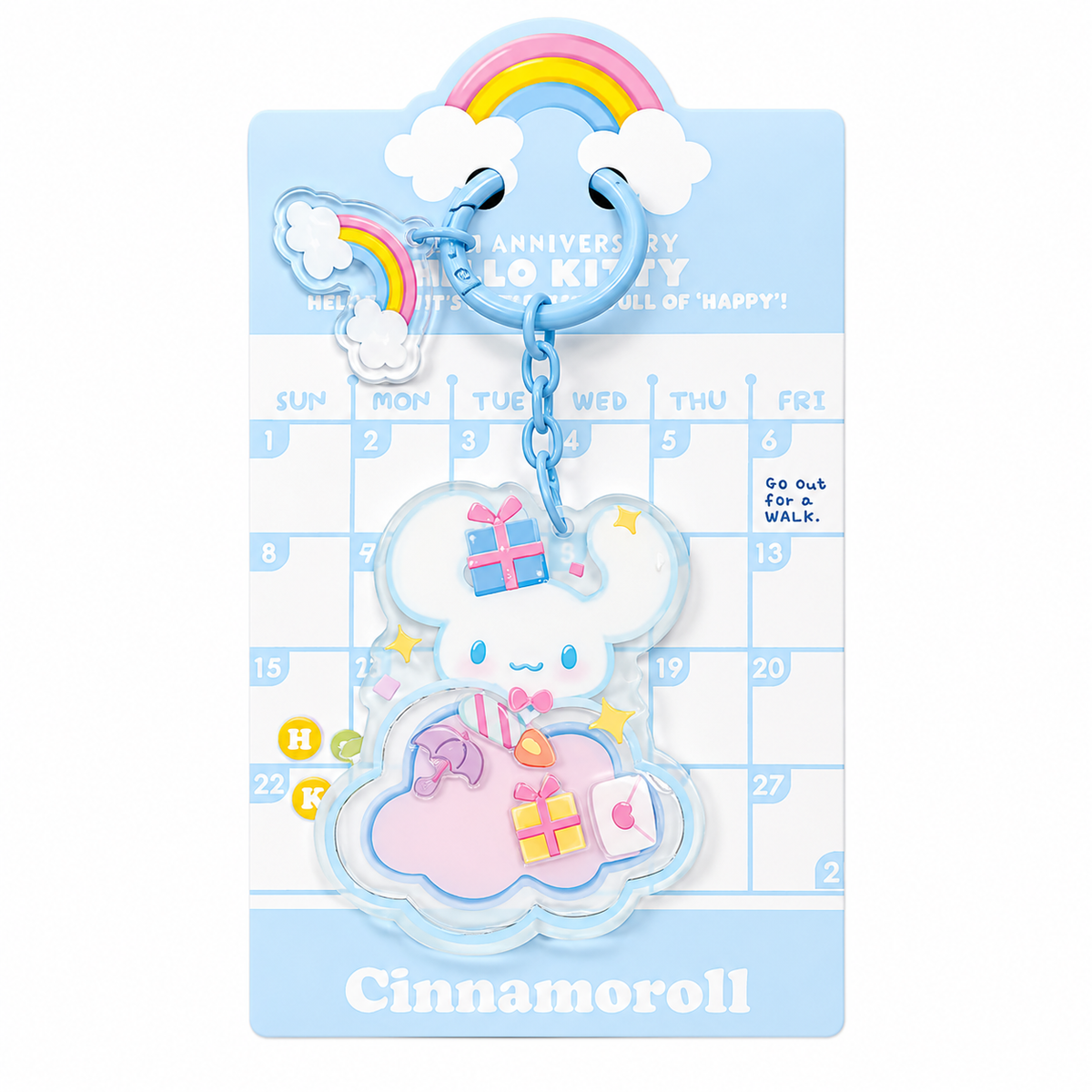 Sanrio Hello Kitty 50th Anniversary Shaker Keychain - Cinnamoroll