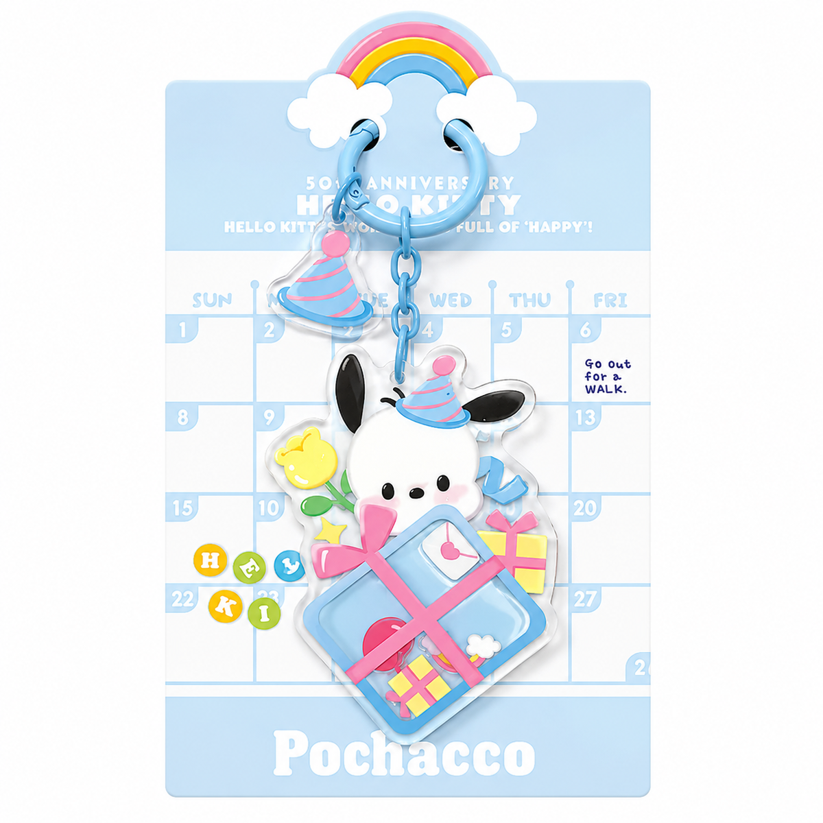 Sanrio Hello Kitty 50th Anniversary Shaker Keychain - Pochacco