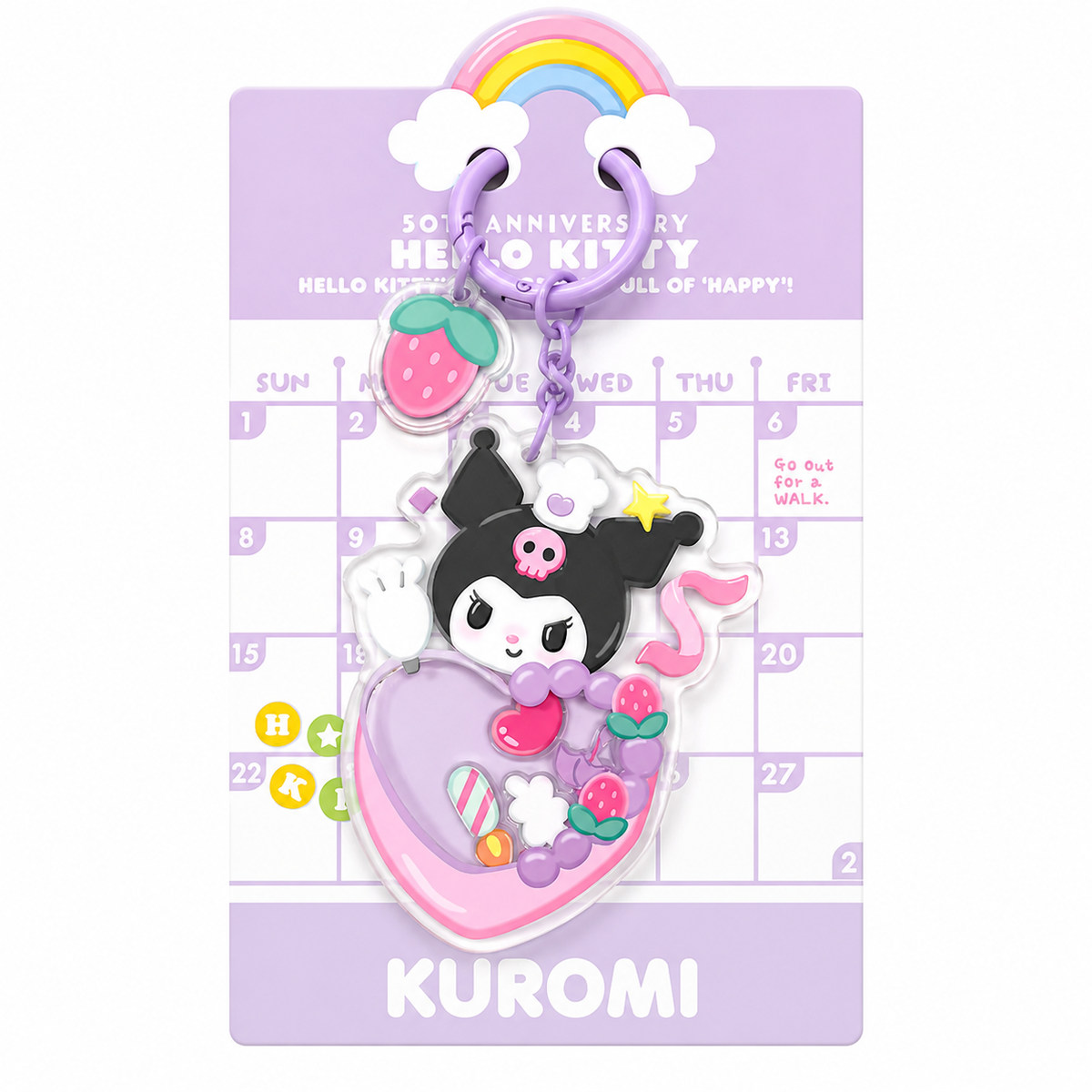 Sanrio Hello Kitty 50th Anniversary Shaker Keychain - Kuromi