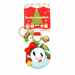 Sanrio Christmas Wreath Series Keychain - Pochacco