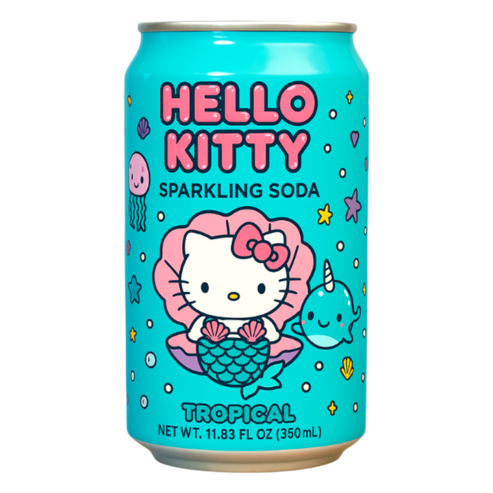 Hello Kitty Sparkling Soda Tropical Flavor