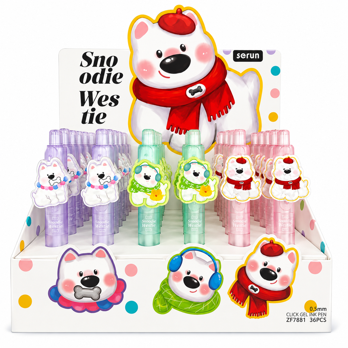 Snoodie Westie Black Gel Pen