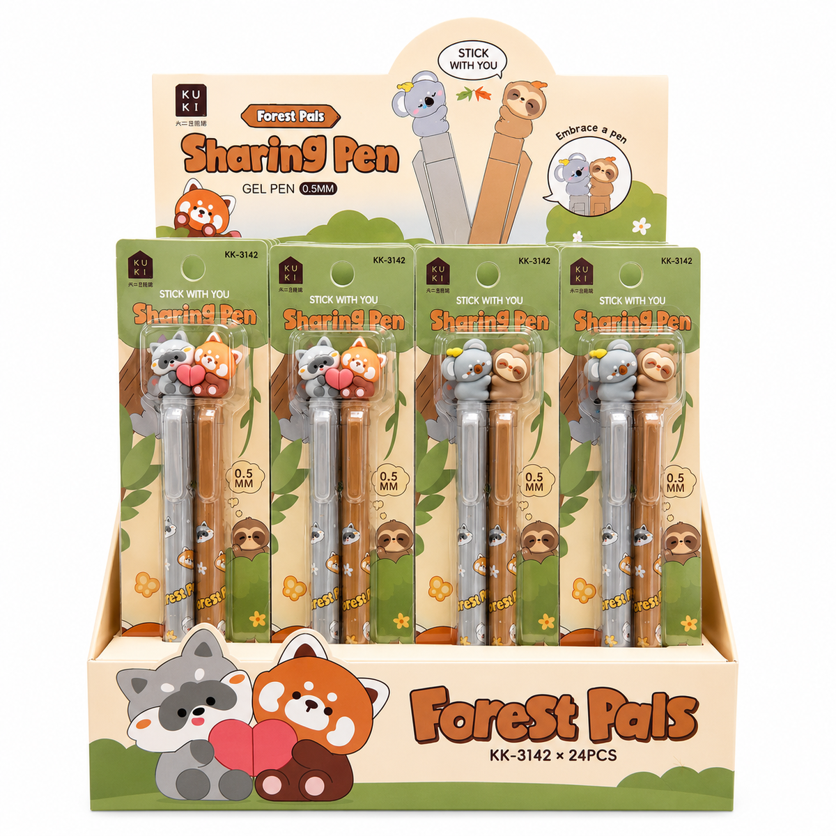 Forest Pals Sharing Gel Pen Set (2-Pack)