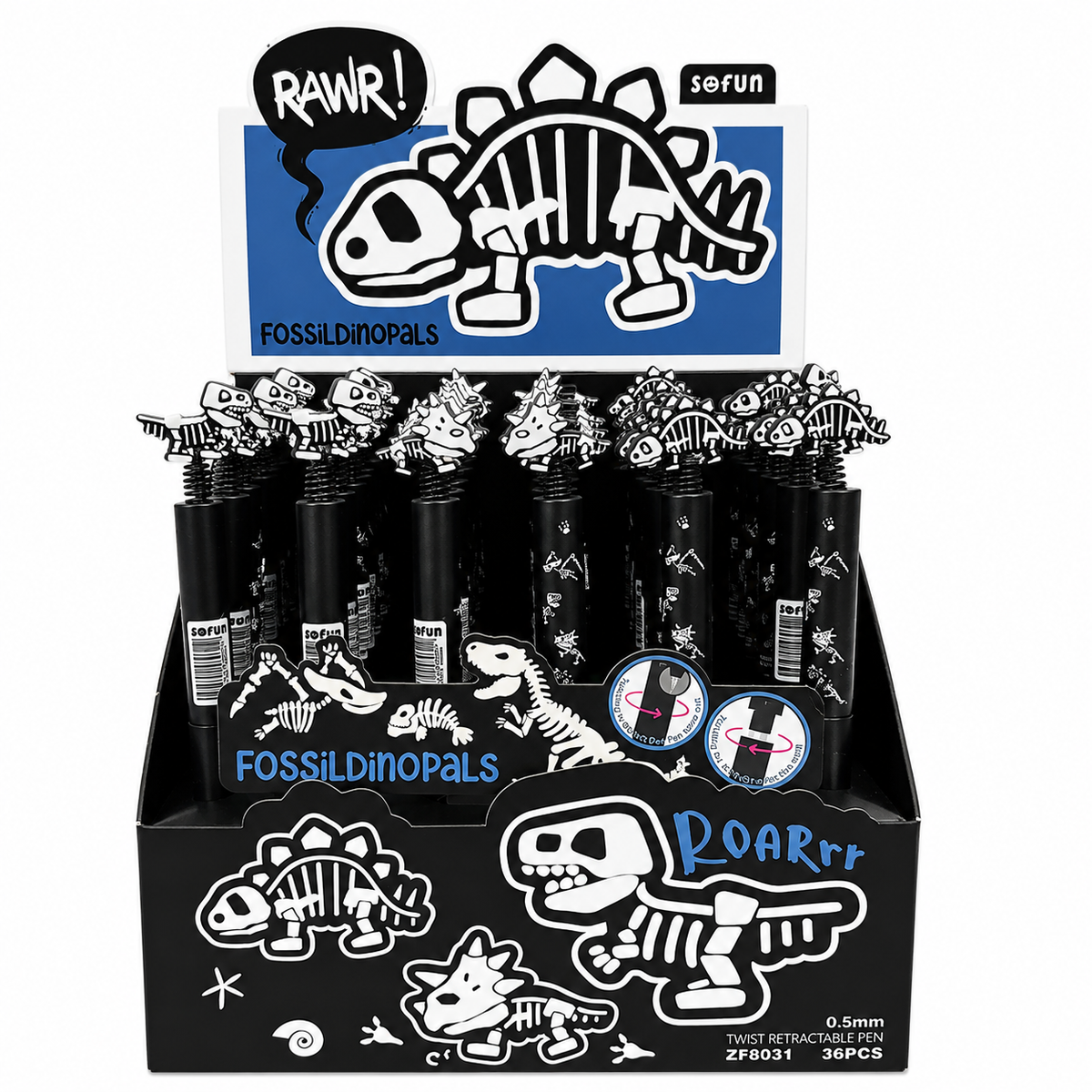 Fossil Dino Pals Twist Retractable Gel Pen