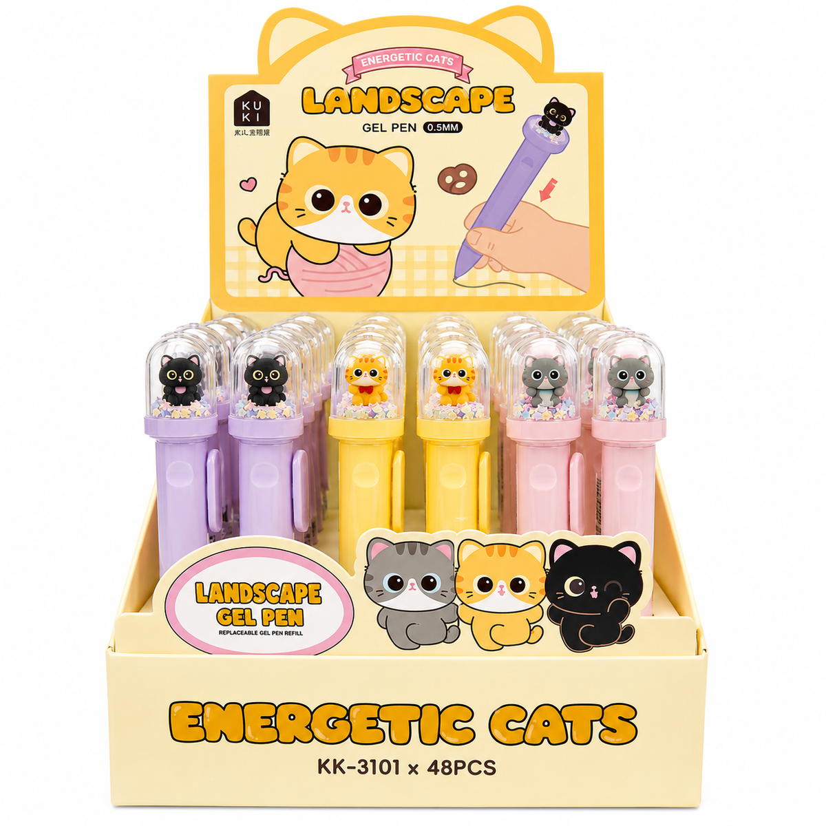 Energetic Cats Landscape Gel Pen (0.5mm)