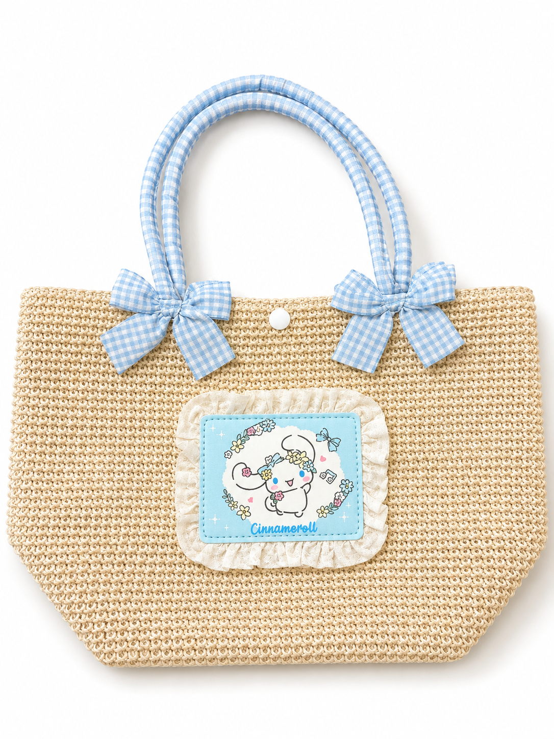 Sanrio Flower Town Series Straw Bag - Cinnamoroll
