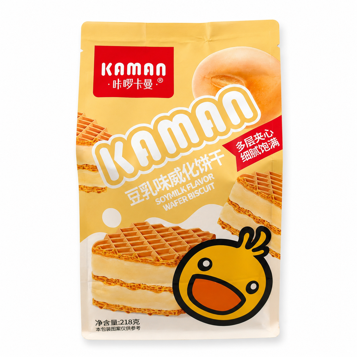KAMAN WAFER BISCUIT BAG SOYMILK FLAVOR 218g