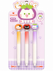 Umei Cute Wiggly Cat Gel Pen 0.5mm 1pc (random）