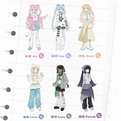 TwinkleE Electronic Star Girl Band Series 1/8 Action Figure BJD Blind Box