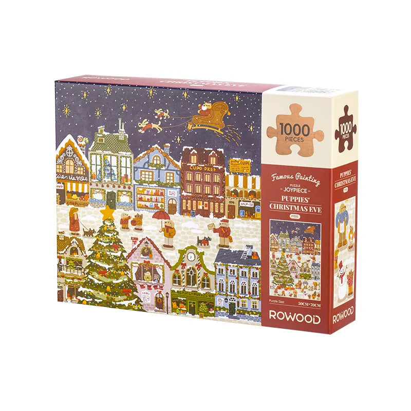 Rolife Puppies' Christmas Eve 1000pc Jigsaw Puzzle - PT015