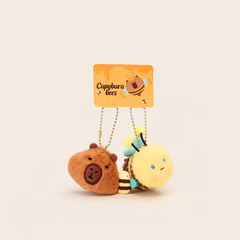 Capybara bee keychain