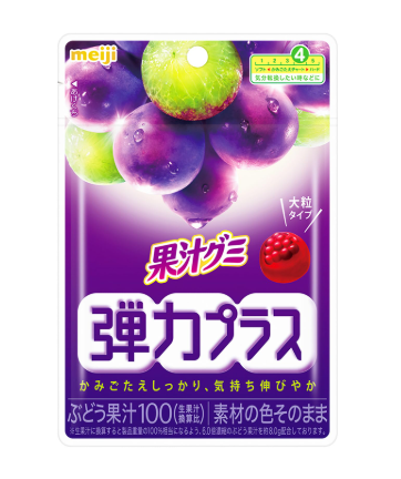 Meiji fruit juice gummy elastic plus grape