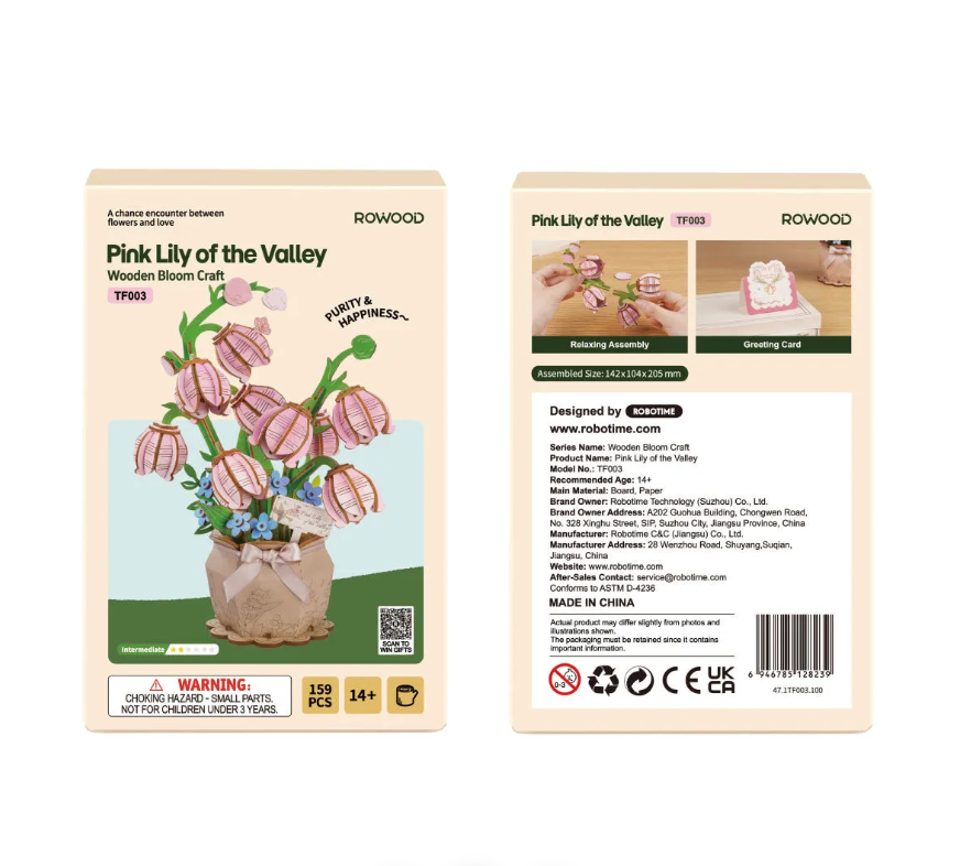 Rowood Pink Lily of the Valley DIY Flower Bouquet TF003