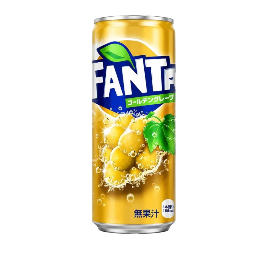 COCA COLA FANTA-GOLDEN GRAPE SODA (JAPAN CAN)
