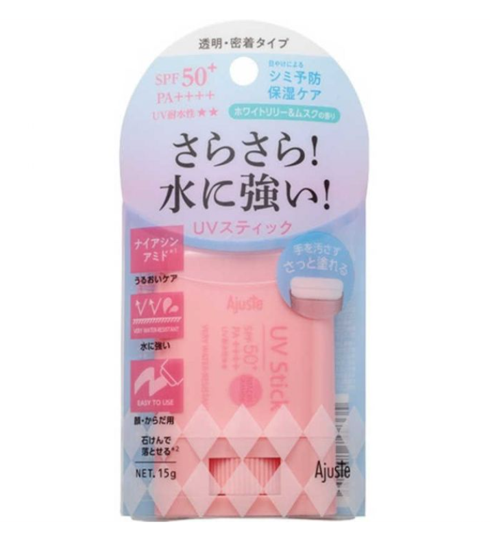 Ajeste Niacinamide Clear UV Stick White SPF50 15g