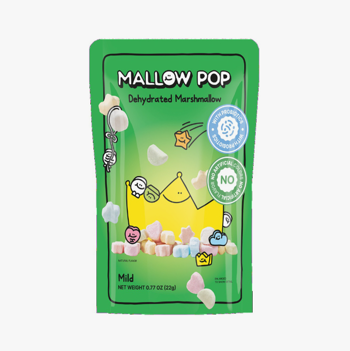 SNAX MALLOW POP MILD WITH PROBIOTICS DEHYDRATED MARSHMALLOW