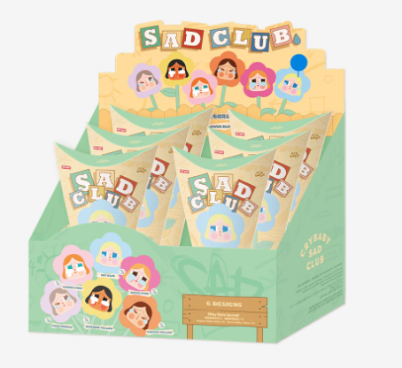 POP MART CRYBABY Sad Club Series Plush Flower Blind Box.