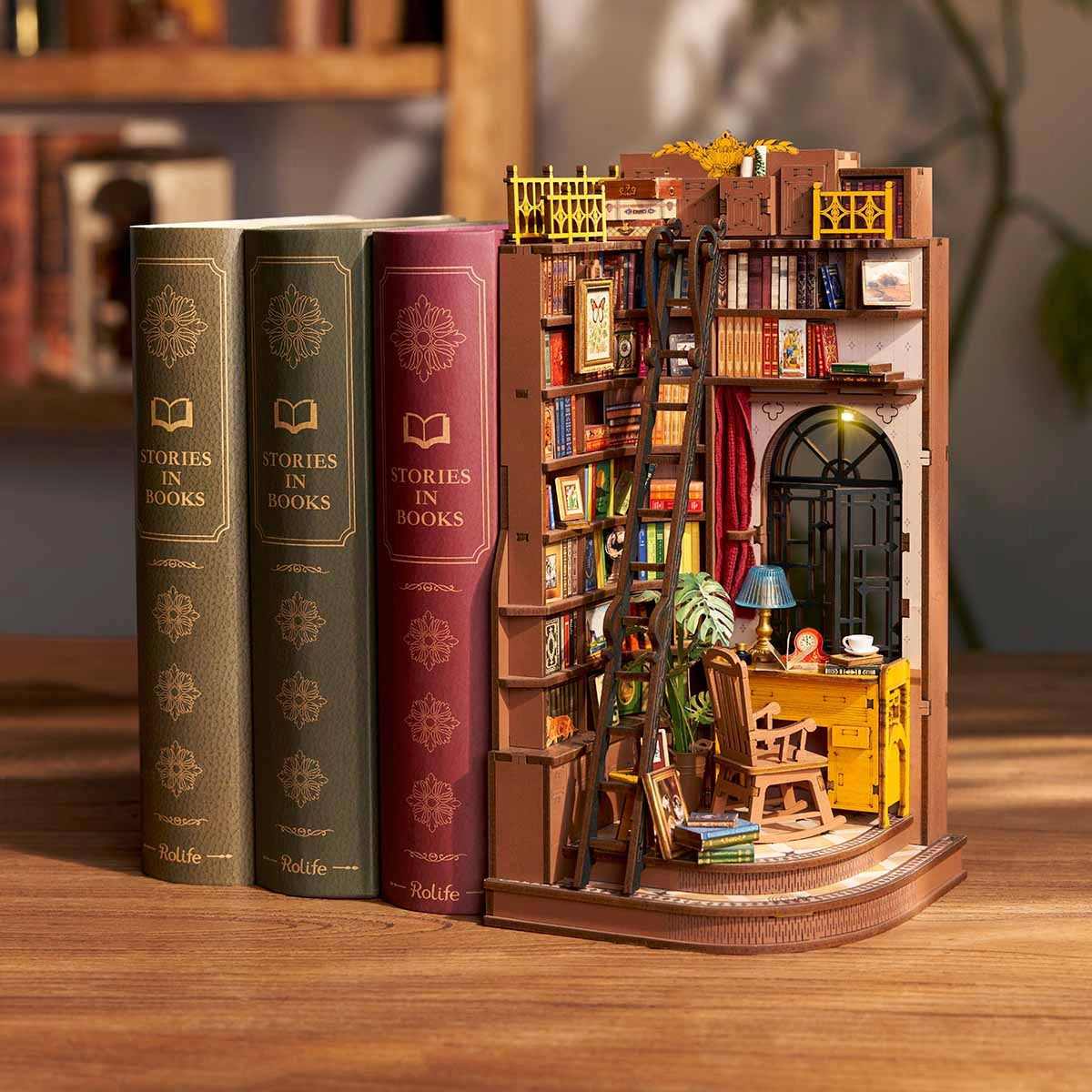 Sale Rolife Book Nook Shelf Insert - Silent Corner Study TGE02